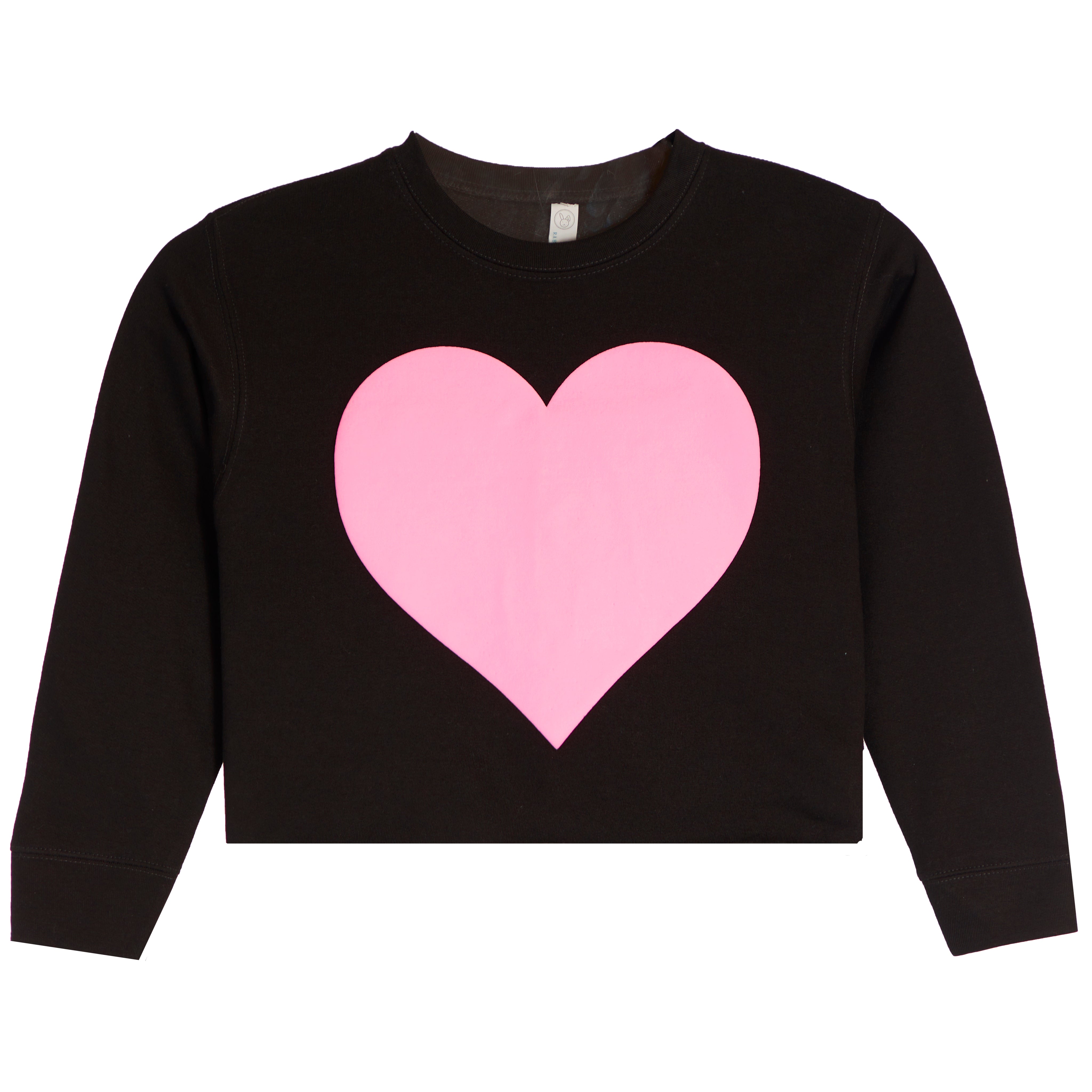 Crew Sweatshirt With Pink Heart - Denny's