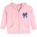 Zip Jacket With Denim Bow - Denny's