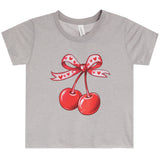 Short Sleeve With Cherry Heart Bow