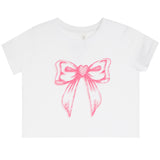 Pink Heart Bow Short Sleeve Tee