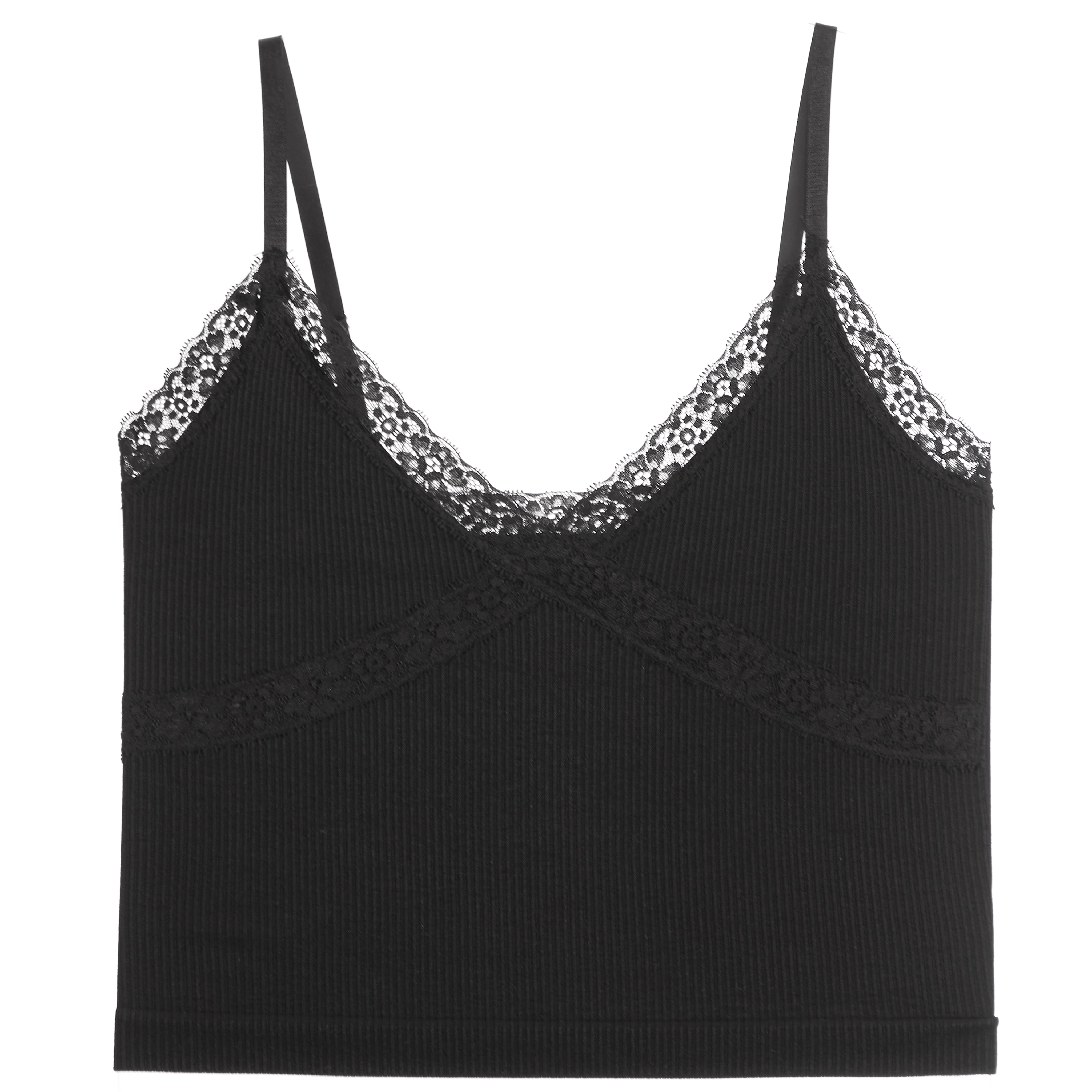 Lace Seamless Trim Cami - Denny's