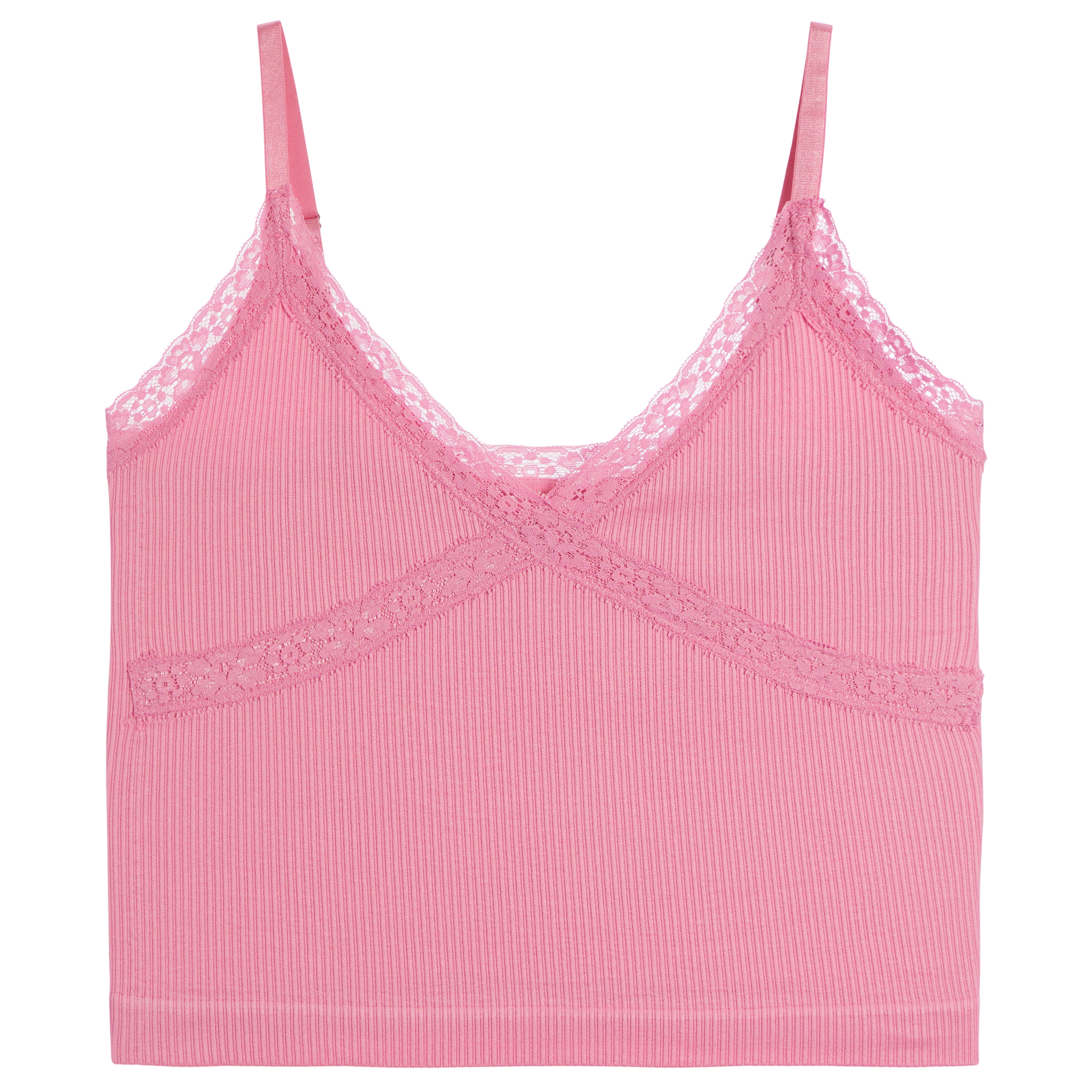 Lace Seamless Trim Cami - Denny's