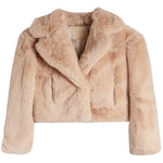 Oatmeal Crush Faux Fur Jacket - Denny's