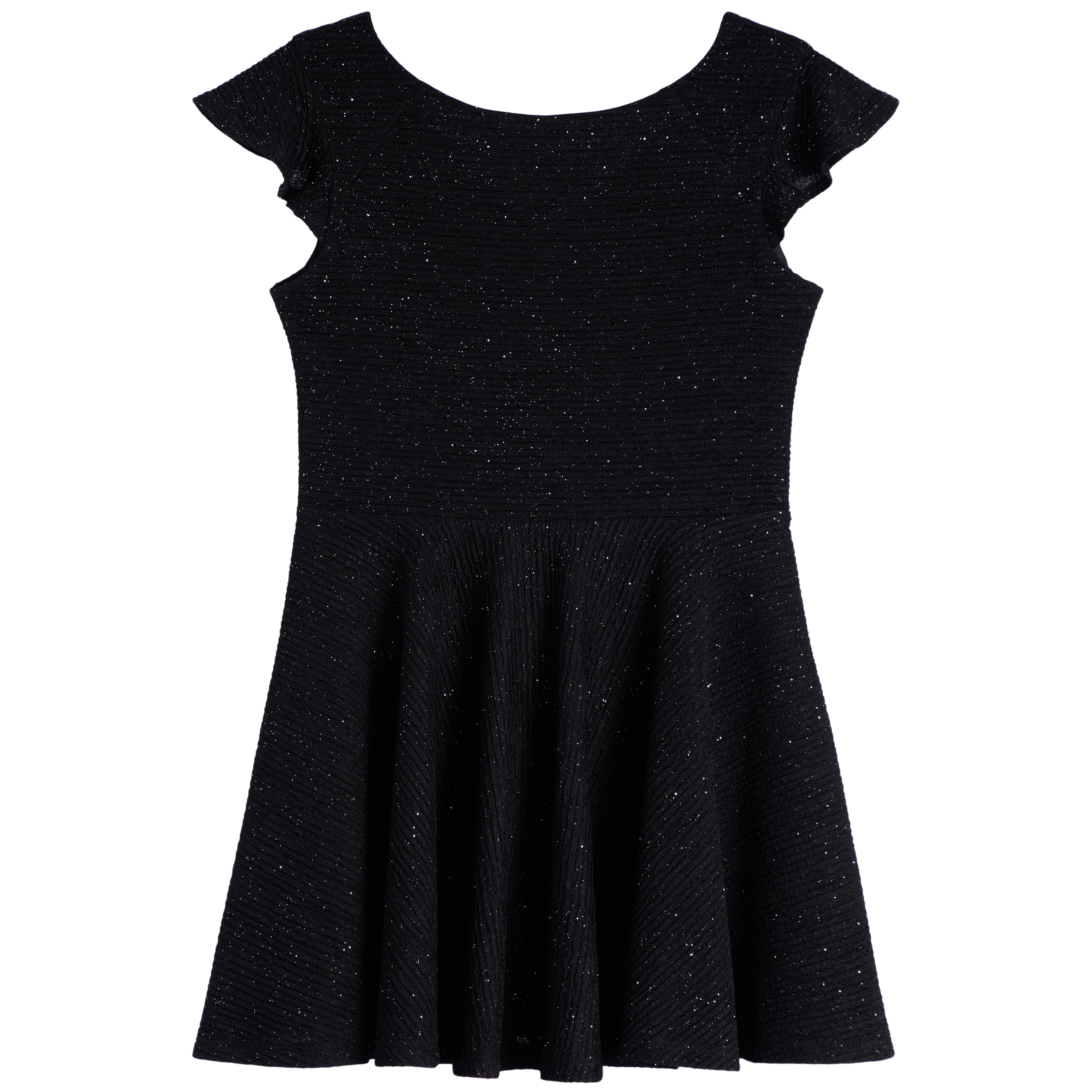 Ruffle Sleeve Fit & Flare Dress - Denny's