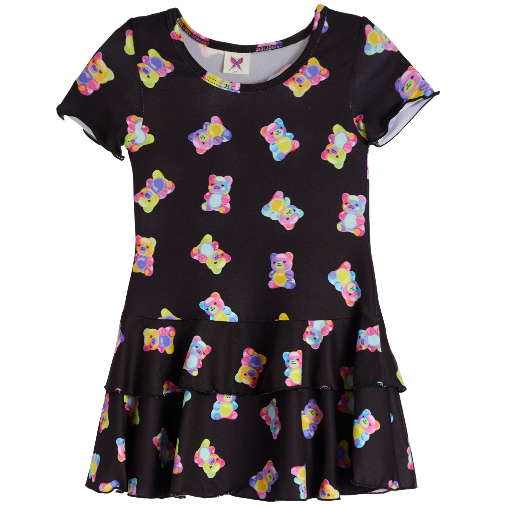 Allover Bears Short Sleeve Dress - Denny's