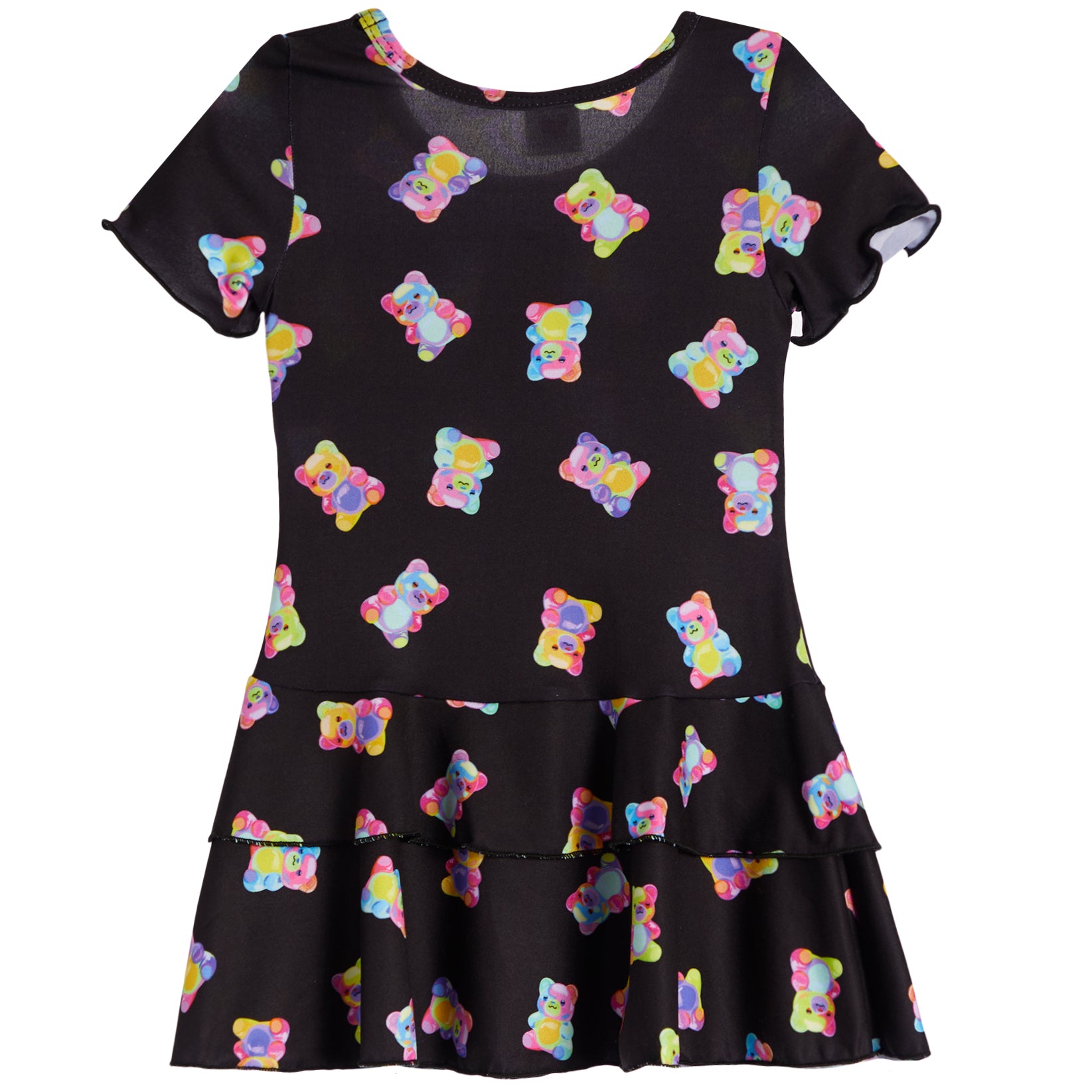 Allover Bears Short Sleeve Dress - Denny's
