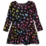 Allover Heart Long Sleeve Dress - Denny's