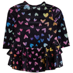 Glitter Hearts Ruffle Dress - Denny's