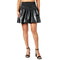 Smock Faux Leather Ruffle Skirt - Denny's