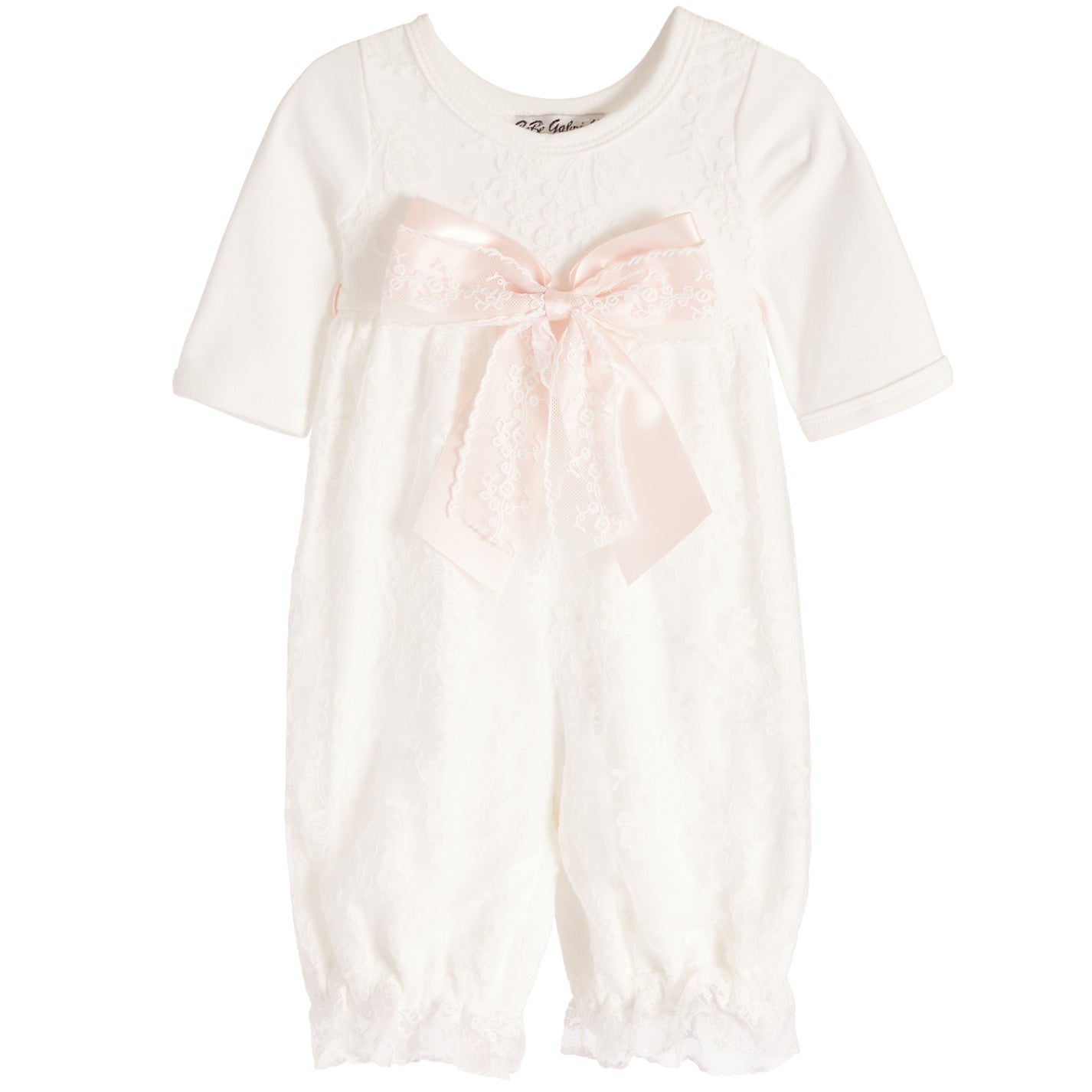 Pink Bow Romper with Headband - Denny's