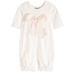 Pink Bow Romper with Headband - Denny's