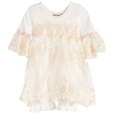 Antique Lace Romper Dress with Headband - Denny's