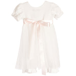 2pc Pink Satin Belt Romper Dress - Denny's