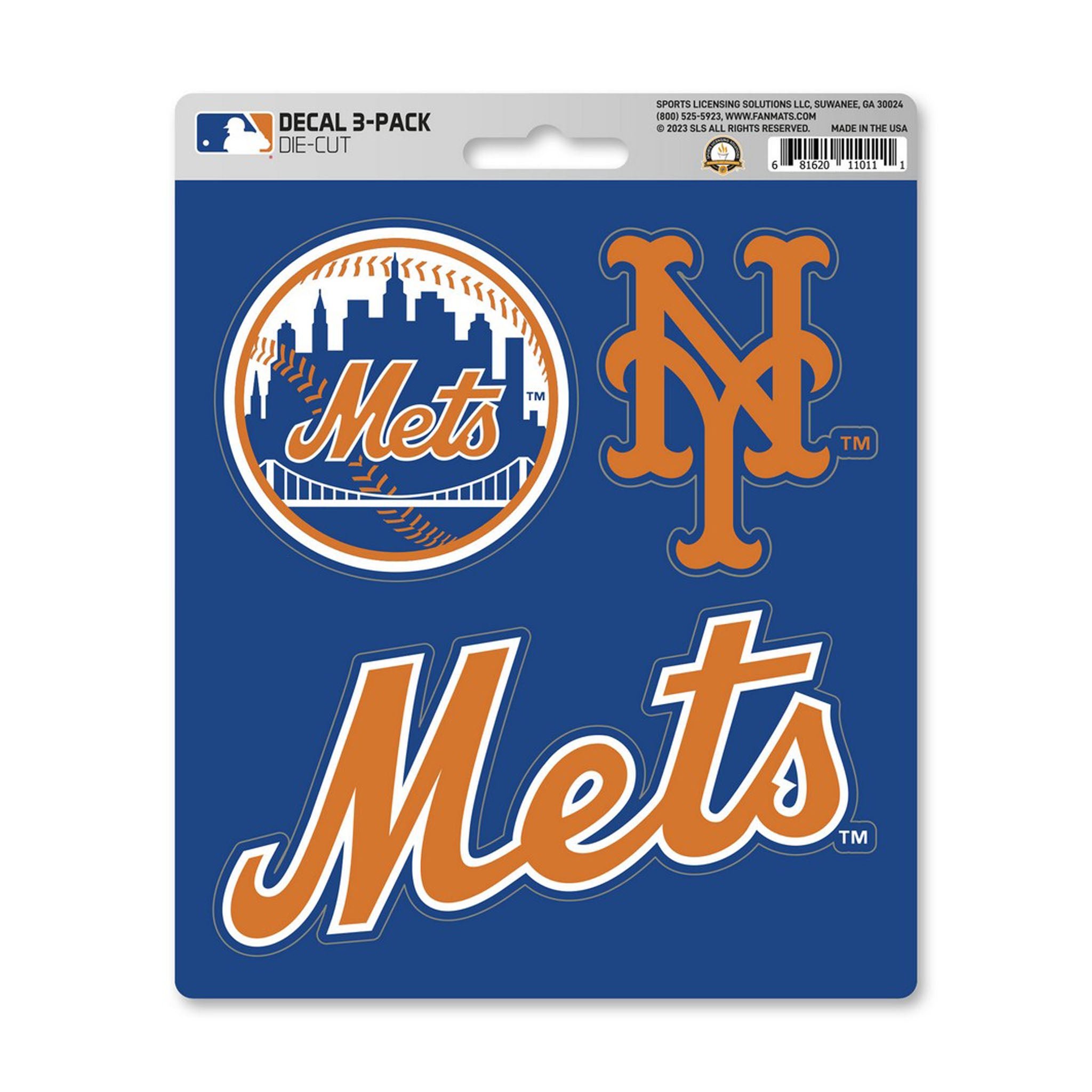 NY Mets 3pk Team Decals - Denny's