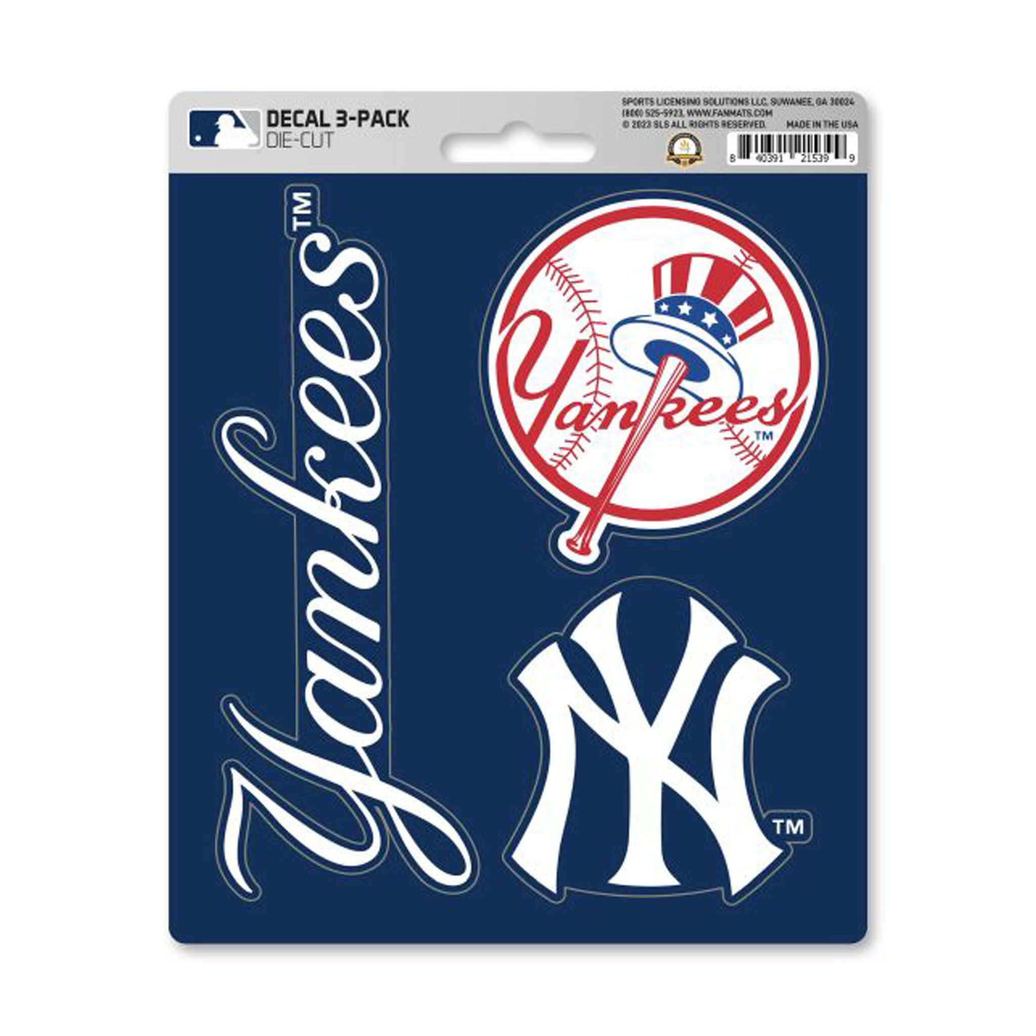 NY Yankees 3pk Team Decals - Denny's
