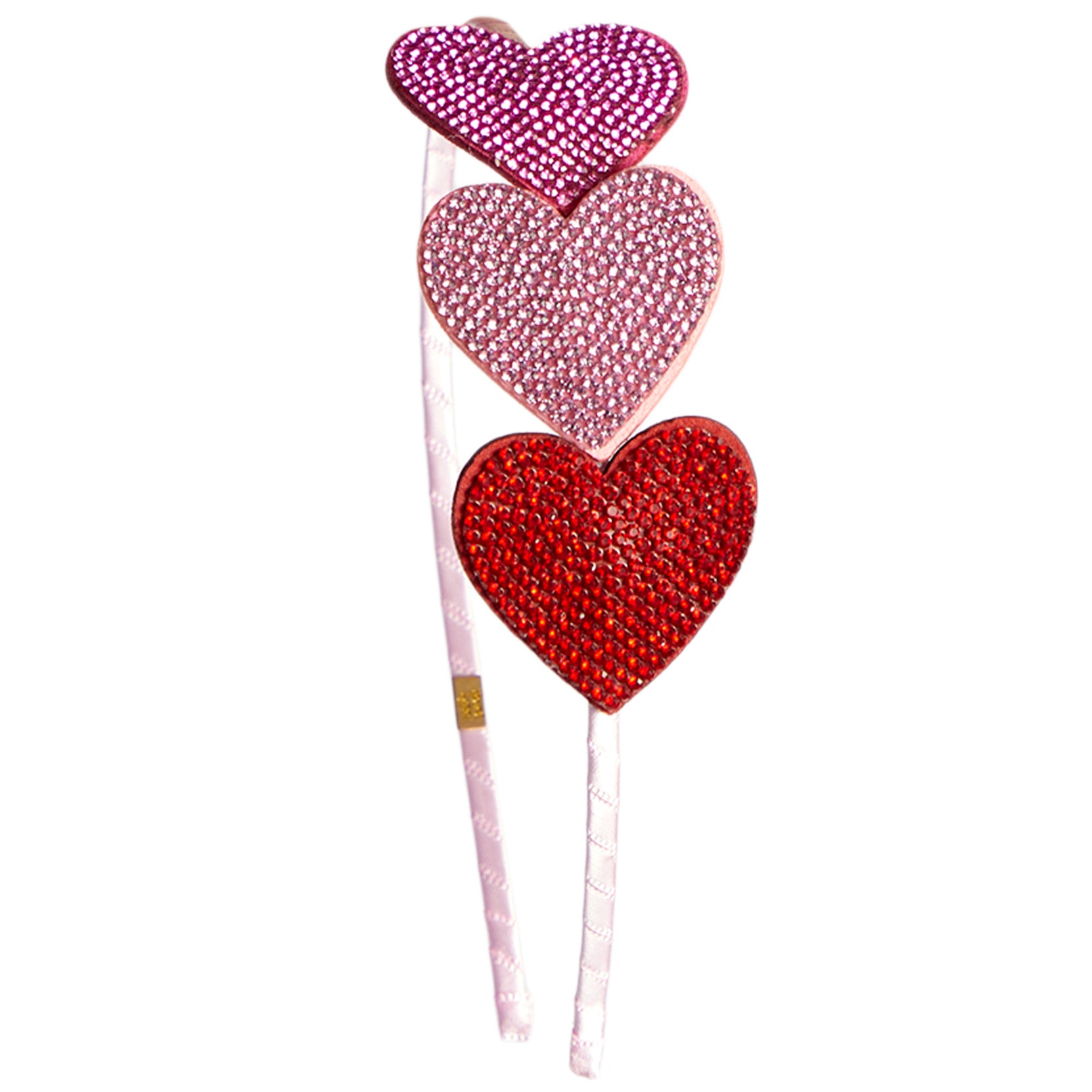 3 Crystal Heart on Thin Headband - Denny's