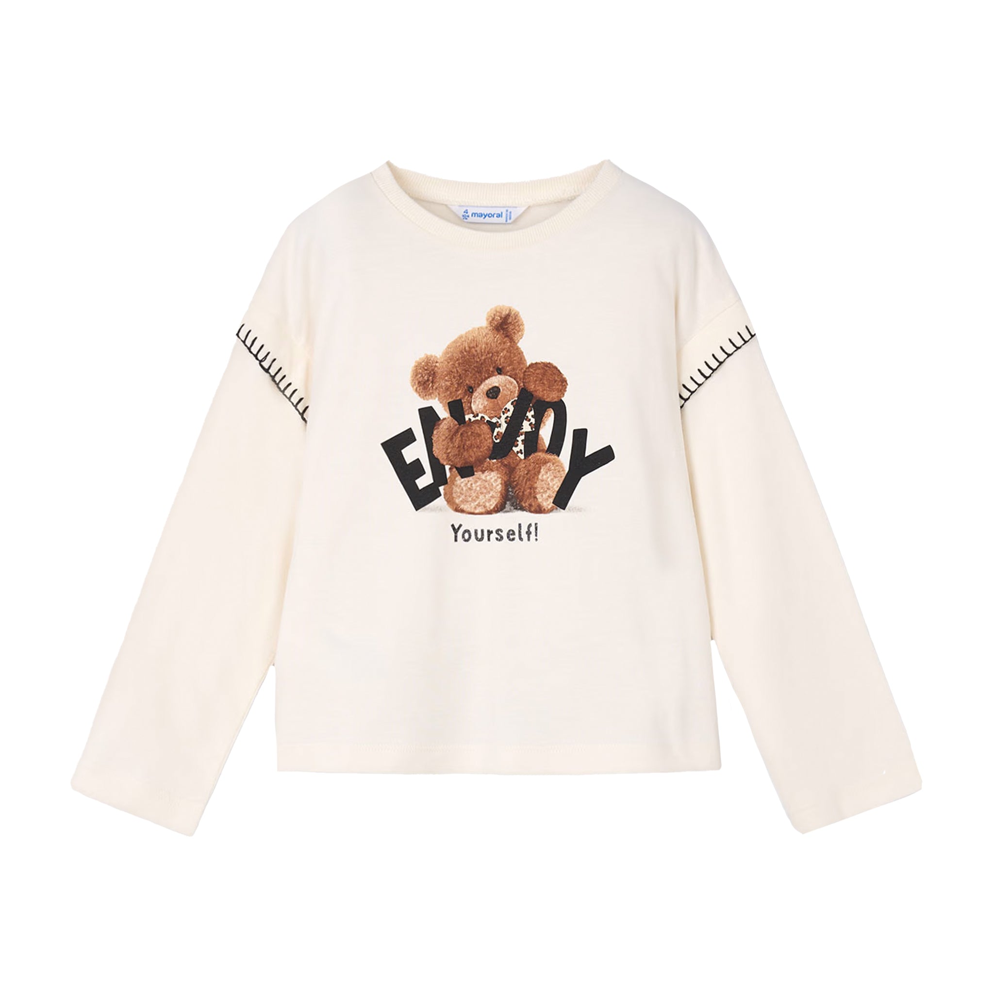 Enjoy Bear Ruffle Long Sleeve - Denny's