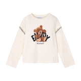 Enjoy Bear Ruffle Long Sleeve - Denny's