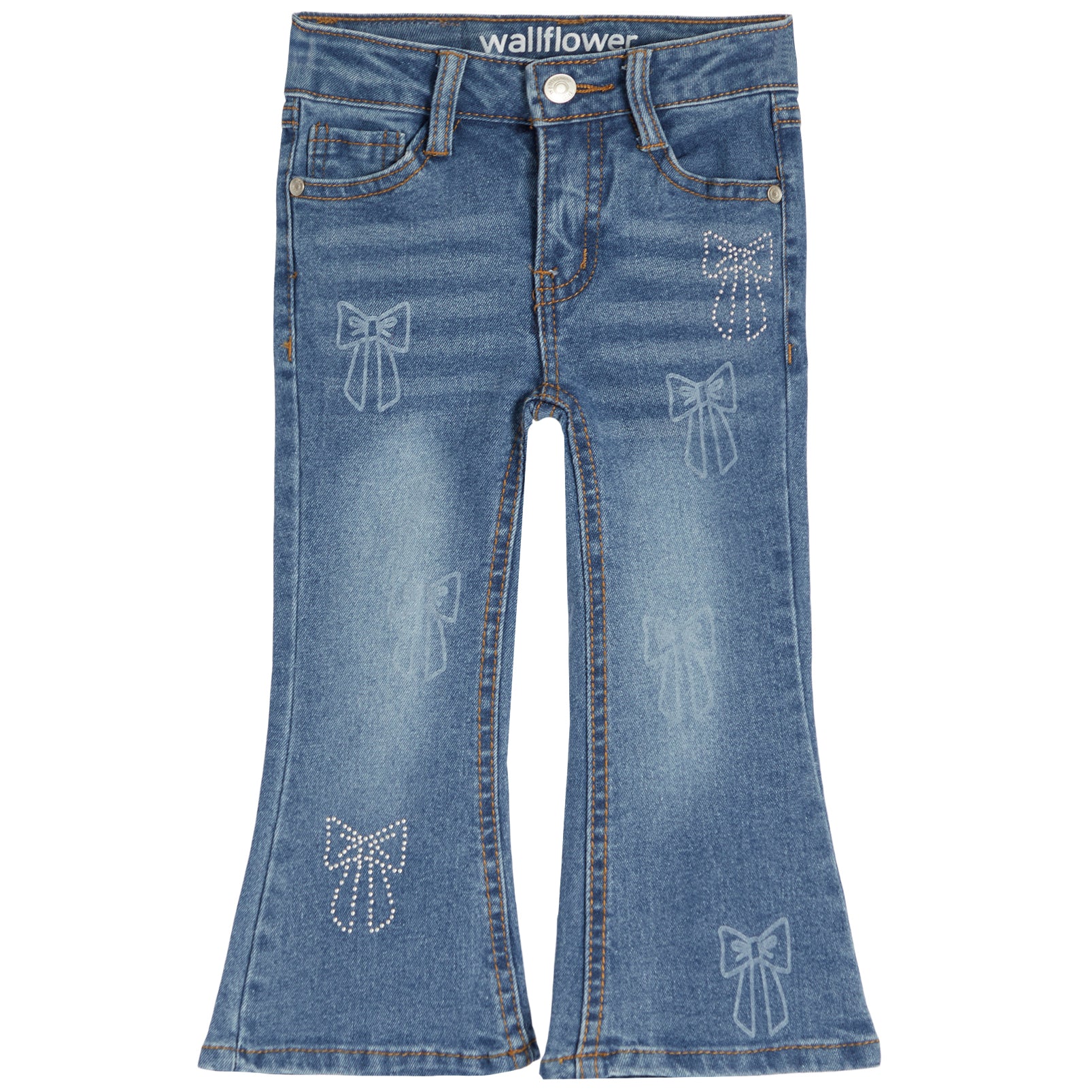 Flare Denim With Allover Bows - Denny's