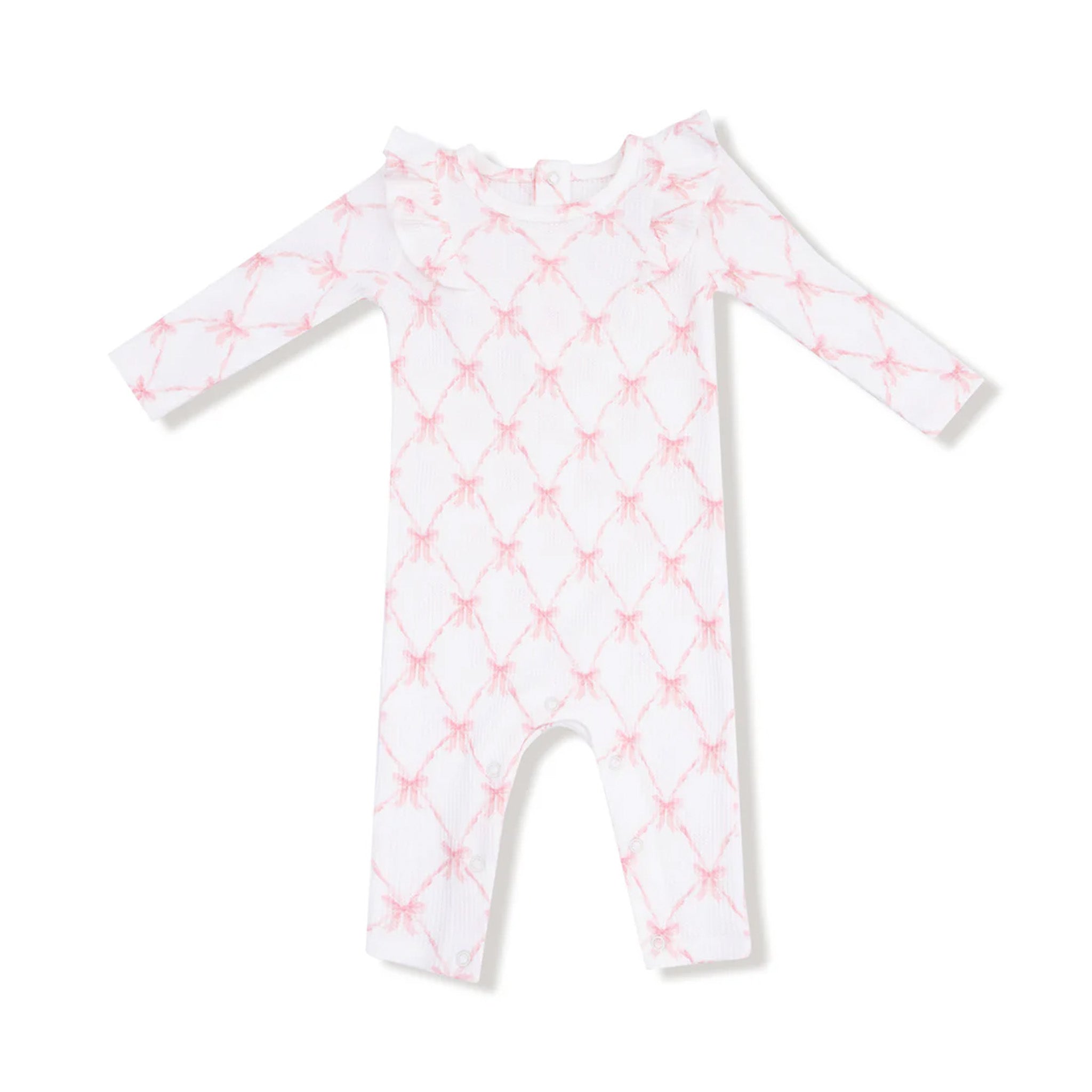 Ribbon Bow Trellis Ruffle Coverall - Denny's