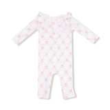 Ribbon Bow Trellis Ruffle Coverall - Denny's