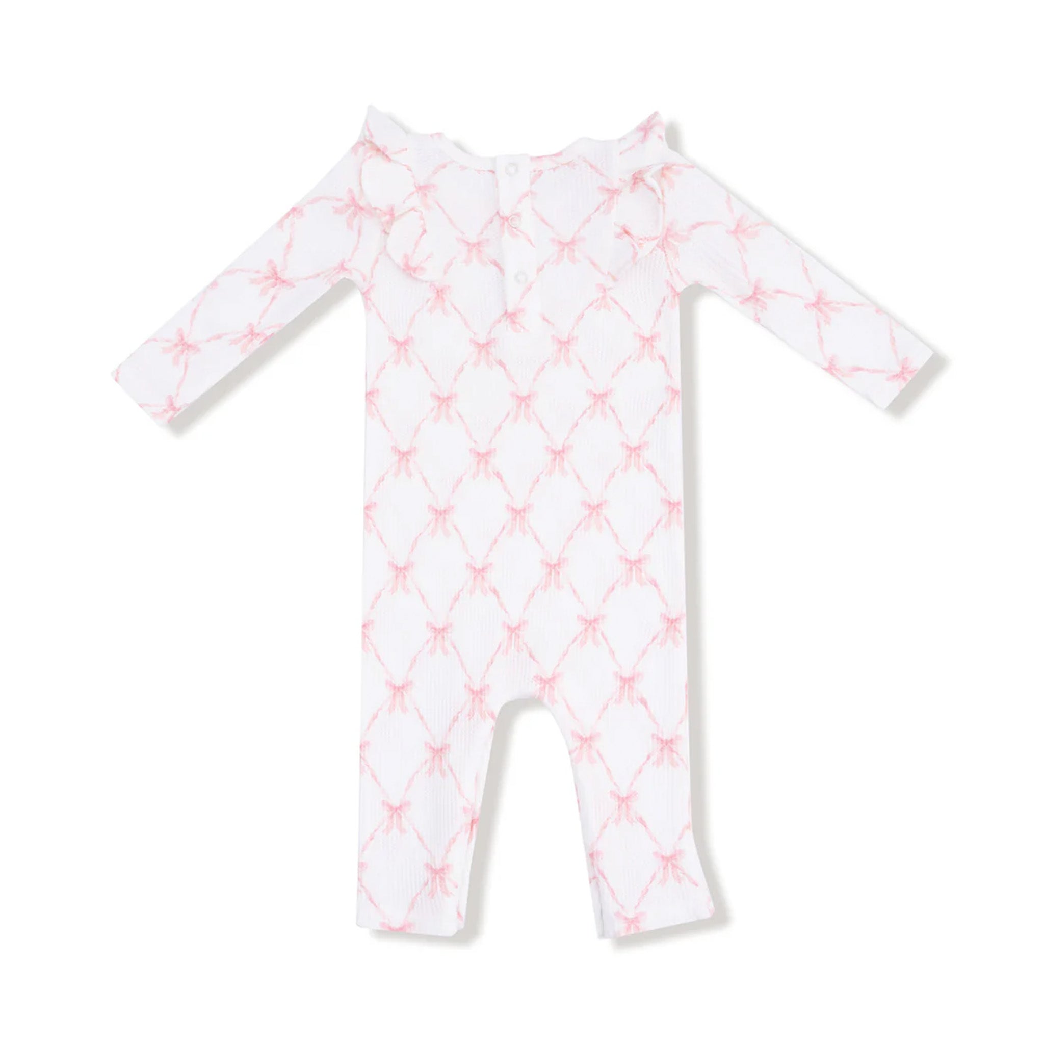Ribbon Bow Trellis Ruffle Coverall - Denny's