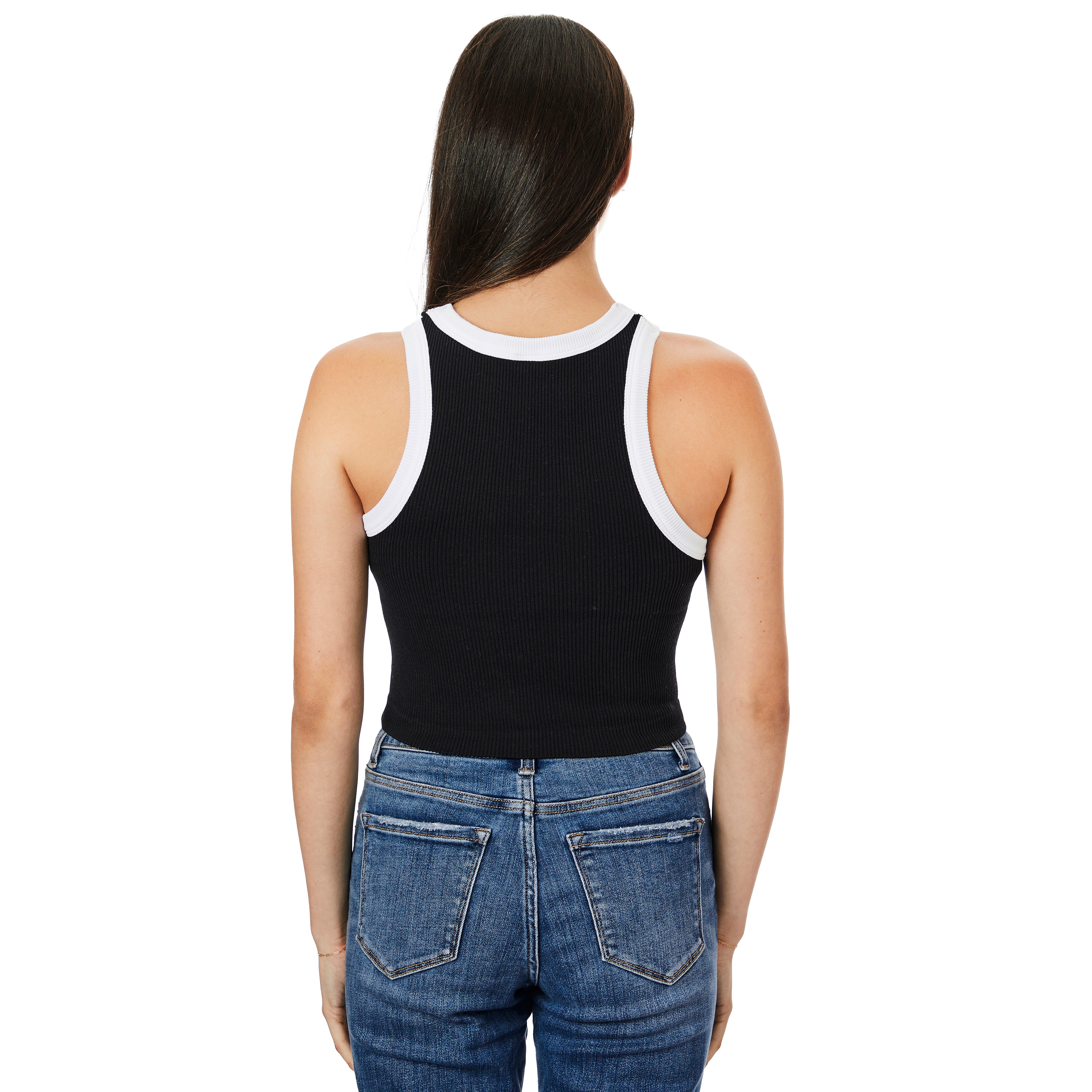 Tow Toned  RIbbed Tank - Denny's