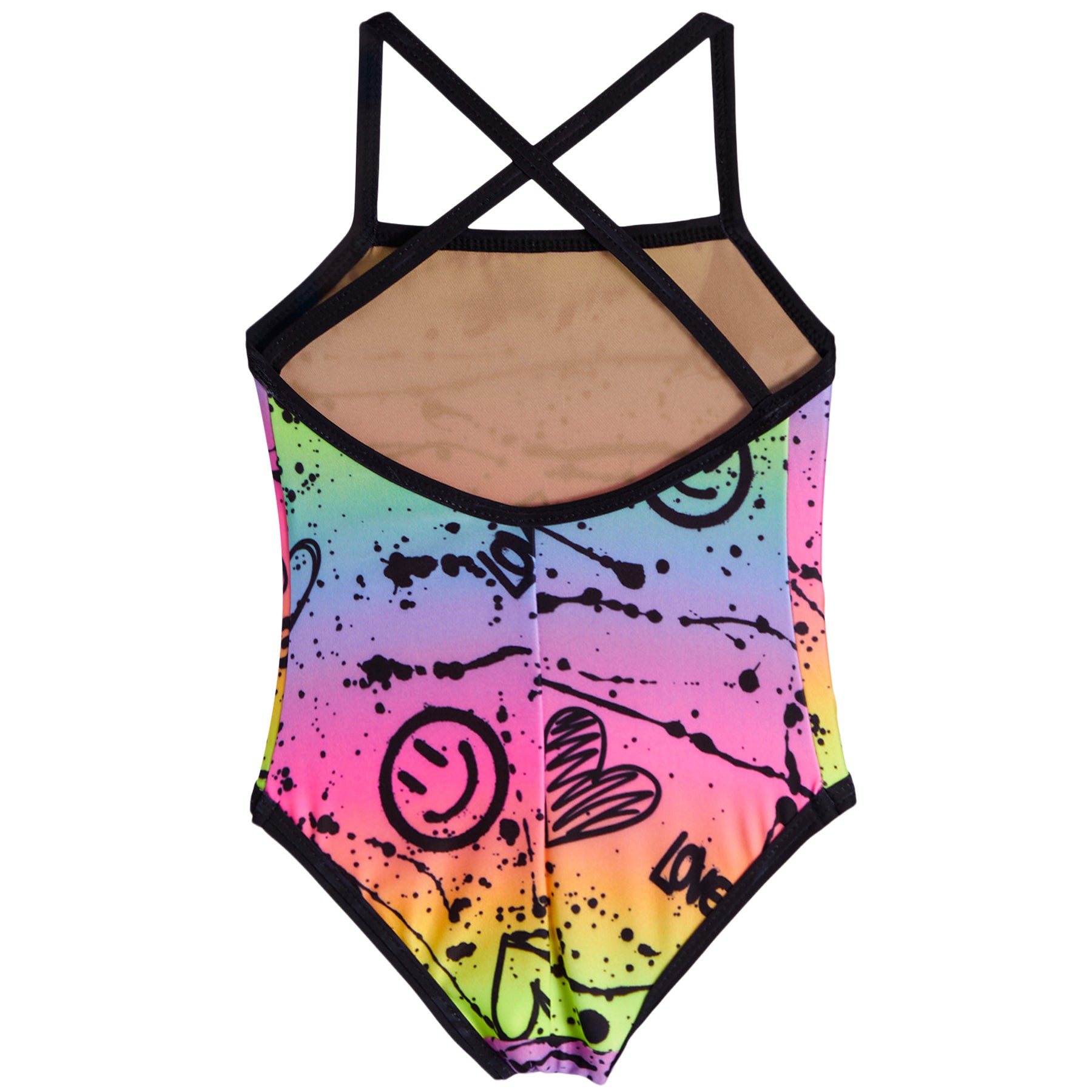 1pc Ombre Smiley Bathing Suit - Denny's