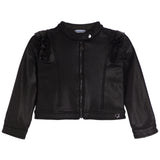 Ruffle Faux Leather Jacket - Denny's