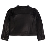 Ruffle Faux Leather Jacket - Denny's