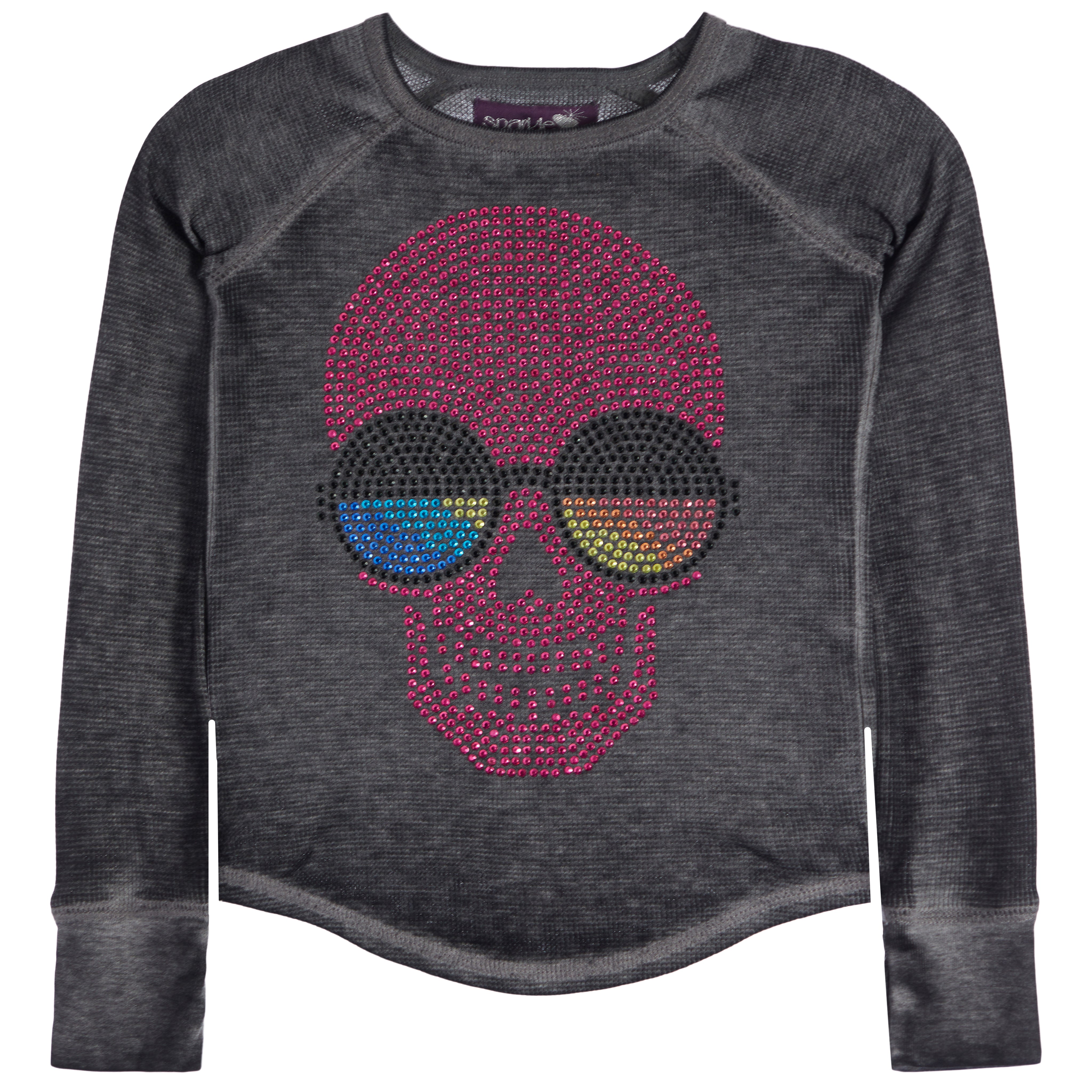 Rhinestone Skull Long Sleeve Thermal - Denny's