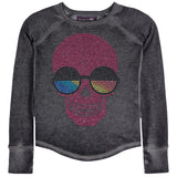 Rhinestone Skull Long Sleeve Thermal - Denny's