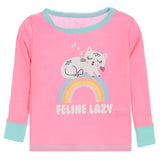 4pc Cotton Feline Lazy PJ - Denny's