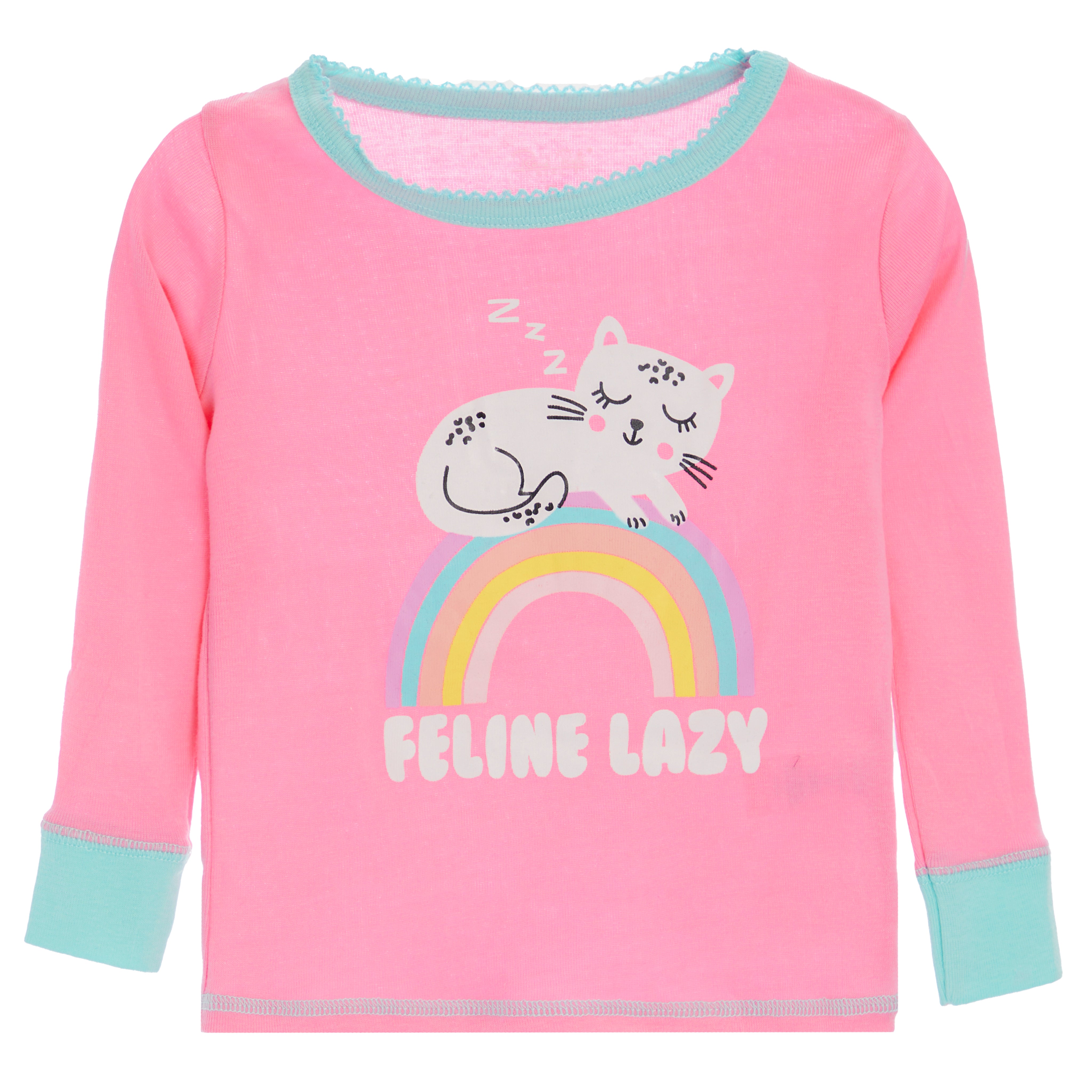 4pc Cotton Feline Lazy PJ - Denny's