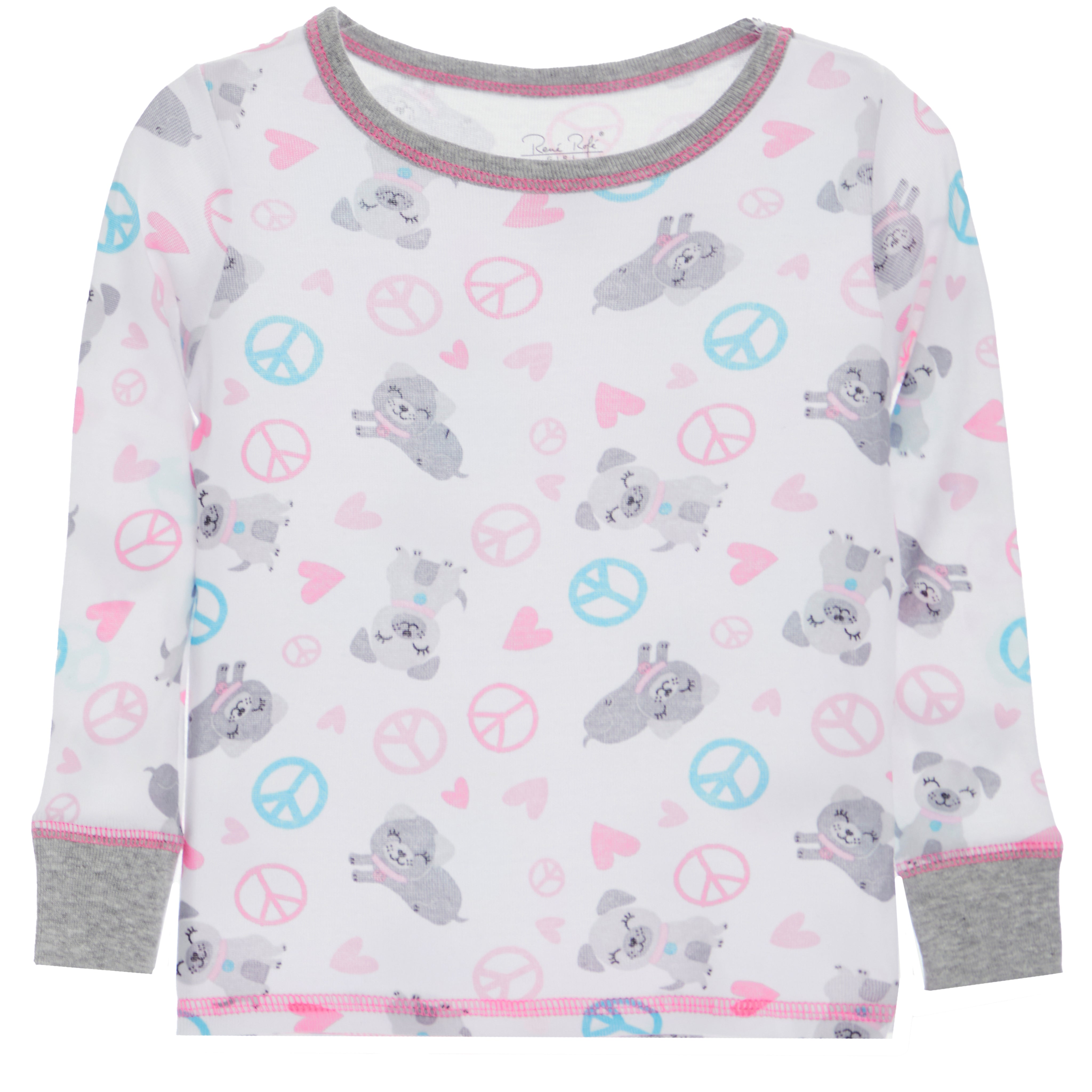 4pc Cotton Peace & Dogs PJs - Denny's