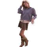 Split V Collared Sweater