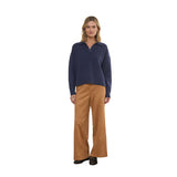 Split V Collared Sweater