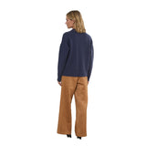 Split V Collared Sweater