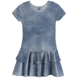 Short Sleeve All Over Glitter Dress