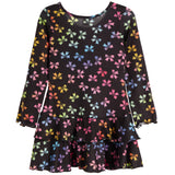 Long Sleeve All Over Bow Tiered Dress