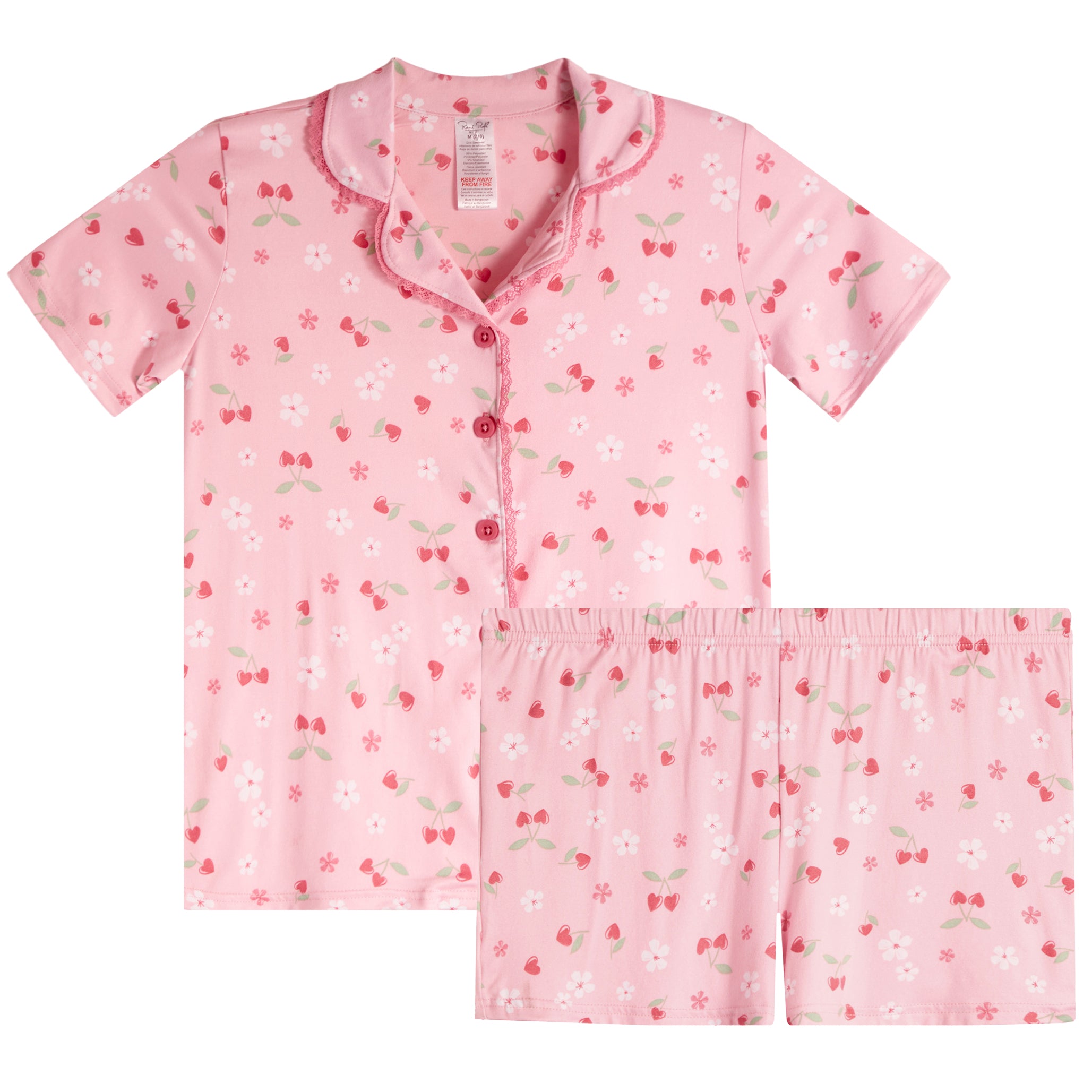 2pc Morning Glory Cherries Short Set - Denny's