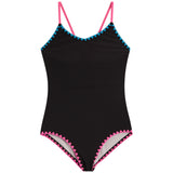 1pc Embrodiery Trim With Contrast Trim