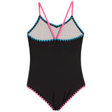1pc Embrodiery Trim With Contrast Trim