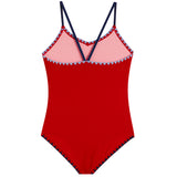 1pc Embrodiery Trim With Contrast Trim