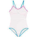 1pc Embrodiery Trim With Contrast Trim