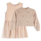 Bow Knit Combo Dress