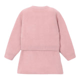 2pc Cardigan and Skirt Heart Buttons Set