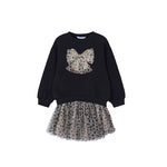 2pc Tulle Leopard Bow Skirt Set - Denny's