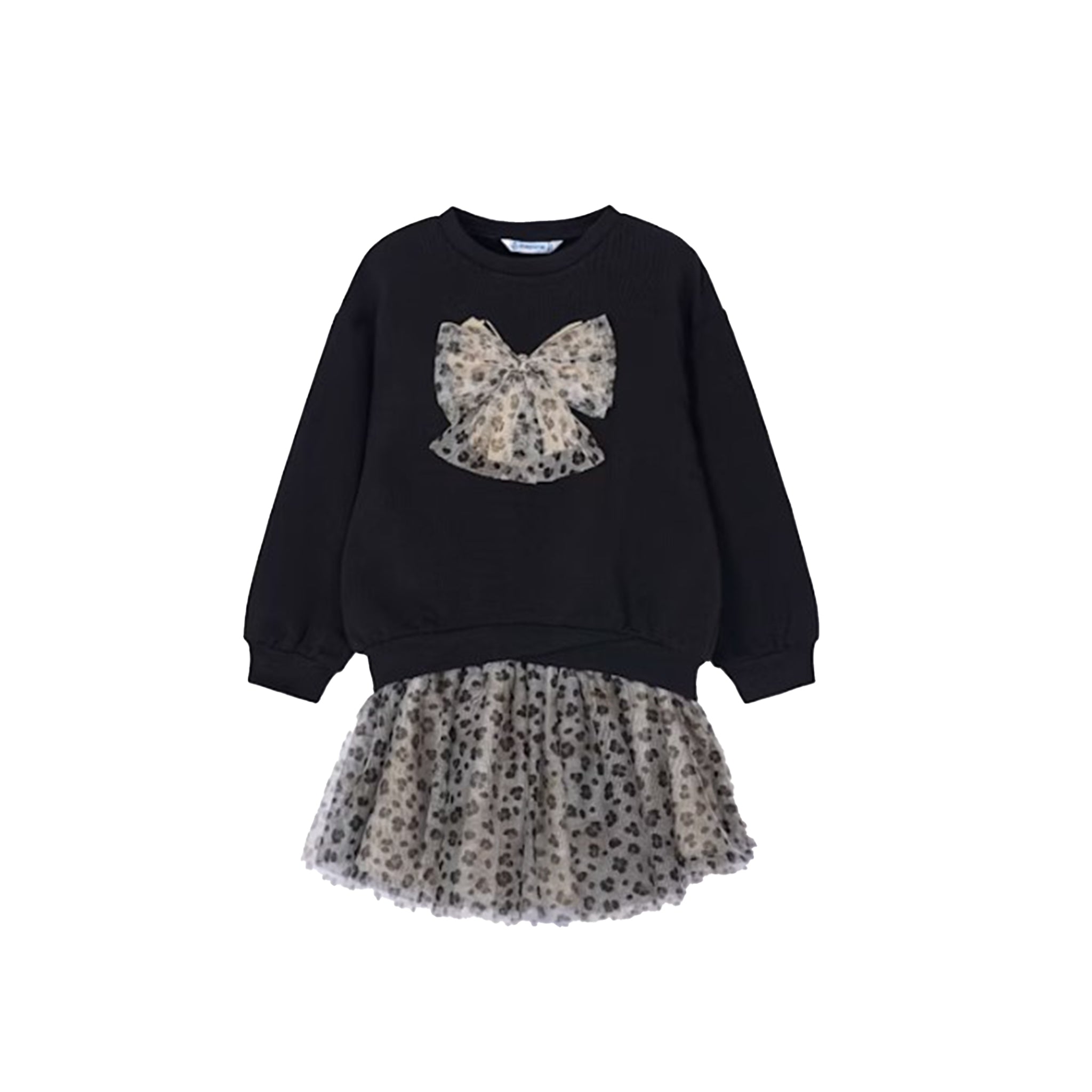 2pc Tulle Leopard Bow Skirt Set - Denny's