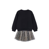 2pc Tulle Leopard Bow Skirt Set - Denny's